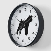 Brussels Griffon Dog Breed Silhouette Clock Uhr (Winkel)