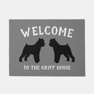 Brussels Griffon Dog Breed Silhouetten Custom Fußmatte