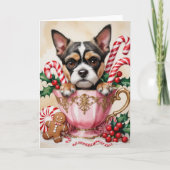 Brussels Griffon Dog Christmas Gruß Karte (Vorderseite)