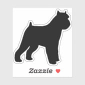 Brussels Griffon Dog Silhouette Vinyl Sticker (Blatt)