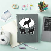 Brussels Griffon Dog Silhouetten Vinyl Sticker Set (iPad Hülle)