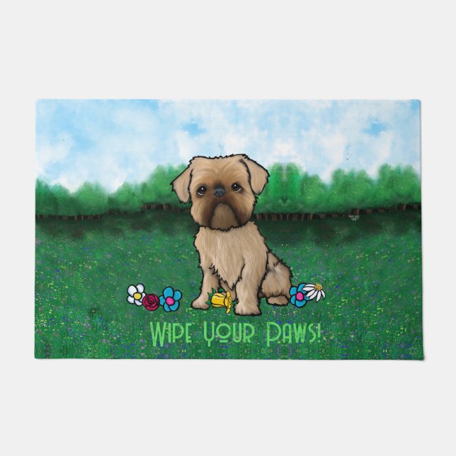 Brussels Griffon Garden Helper Doormat Fußmatte (Vorderseite)