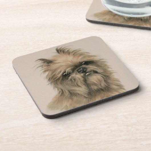 Brussels Griffon Getränkeuntersetzer (Linke Seite)