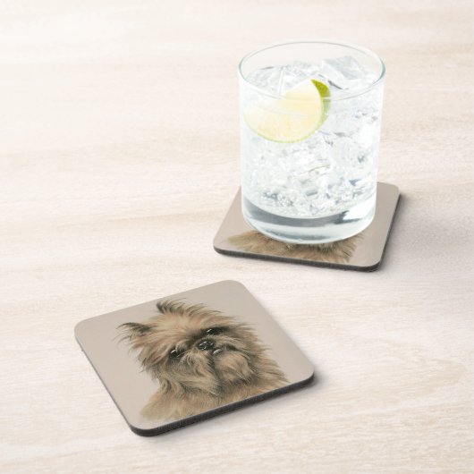 Brussels Griffon Getränkeuntersetzer (Rechte Seite)