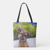 Brussels Griffon Niedlich Puppy Dot Tote Bag Tasche (Rückseite)