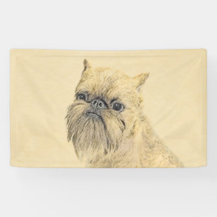 Brussels Griffon Painting - Niedliche Hundekunst Banner