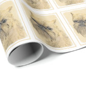 Brussels Griffon Painting - Niedliche Hundekunst Geschenkpapier (Rolleneckpunkt)