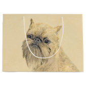 Brussels Griffon Painting - Niedliche Hundekunst Große Geschenktüte (Vorderseite)