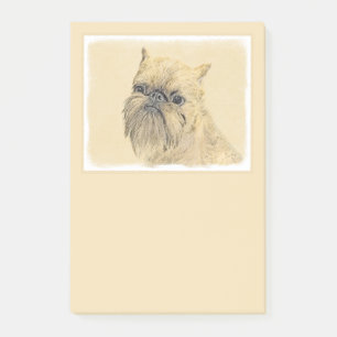 Brussels Griffon Painting - Niedliche Hundekunst Post-it Klebezettel