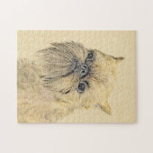 Brussels Griffon Painting - Niedliche Hundekunst Puzzle (Horizontal)