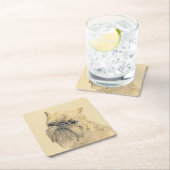 Brussels Griffon Painting - Niedliche Hundekunst Rechteckiger Pappuntersetzer (Vor Ort)