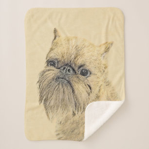 Brussels Griffon Painting - Niedliche Hundekunst Sherpadecke