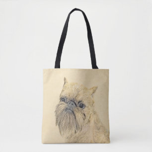 Brussels Griffon Painting - Niedliche Hundekunst Tasche