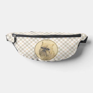 Brussels Griffon Painting Red Rough Niedlich Dog A Bauchtasche