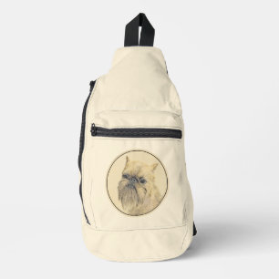 Brussels Griffon Painting Red Rough Niedlich Dog A Crossbody Bag