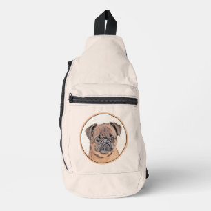 Brussels Griffon Painting Red Smooth Niedlich Dog Crossbody Bag