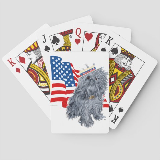 Brussels Griffon Patriotic Spielkarten (Rückseite)