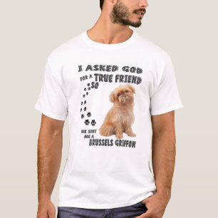 Brussels Griffon Quote Mama, Griff Vater, Belgien  T-Shirt
