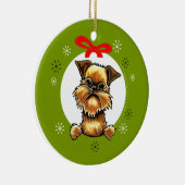 Brussels Griffon Rough Coat Christmas Classic Keramik Ornament (Rechts)