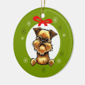 Brussels Griffon Rough Coat Christmas Classic Keramik Ornament (Links)