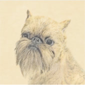 Brussels Griffon Rough Painting - Original Hunde A Aufkleber (Vorderseite)