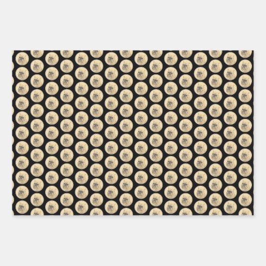 Brussels Griffon Rough Painting - Original Hunde A Geschenkpapier Set (Vorderseite 3)