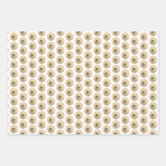 Brussels Griffon Rough Painting - Original Hunde A Geschenkpapier Set (Vorderseite 2)