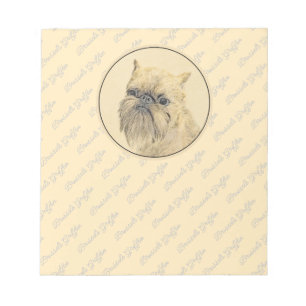 Brussels Griffon Rough Painting - Original Hunde A Notizblock