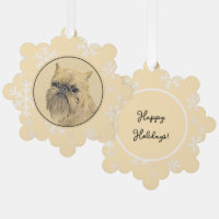 Brussels Griffon Rough Painting - Original Hunde A