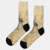 Brussels Griffon Rough Painting - Original Hunde A Socken (Linkes Detail)