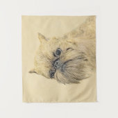 Brussels Griffon Rough Painting - Original Hunde A Wandteppich (Vorderseite)