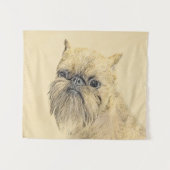 Brussels Griffon Rough Painting - Original Hunde A Wandteppich (Vorderseite (Horizontal))