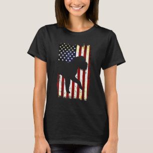 Brussels Griffon Silhouette American Flag 4. J T-Shirt