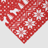 Brussels Griffon Silhouetten Christmas Pattern Red Seidenpapier (Detail)