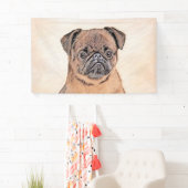 Brussels Griffon Smooth Painting Original Dog Art Banner (Insitu)