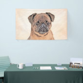 Brussels Griffon Smooth Painting Original Dog Art Banner (Messeveranstaltung)