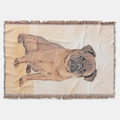 Brussels Griffon Smooth Painting Original Dog Art Decke (Vorderseite)