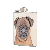 Brussels Griffon Smooth Painting Original Dog Art Flachmann (Links)