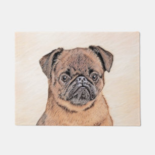 Brussels Griffon Smooth Painting Original Dog Art Fußmatte