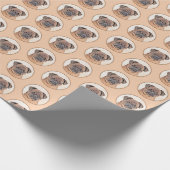 Brussels Griffon Smooth Painting Original Dog Art Geschenkpapier (Ecke)