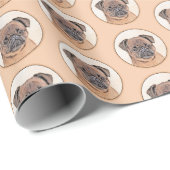 Brussels Griffon Smooth Painting Original Dog Art Geschenkpapier (Rolleneckpunkt)