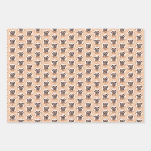 Brussels Griffon Smooth Painting Original Dog Art Geschenkpapier Set (Vorderseite)