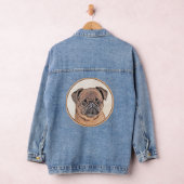 Brussels Griffon Smooth Painting Original Dog Art Jeansjacke (Hangar)