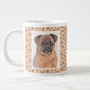 Brussels Griffon Smooth Painting Original Dog Art Jumbo-Tasse