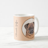 Brussels Griffon Smooth Painting Original Dog Art Kaffeetasse (VorderseiteRechts)