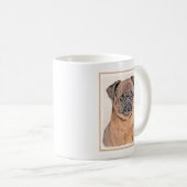 Brussels Griffon Smooth Painting Original Dog Art Kaffeetasse (VorderseiteRechts)