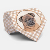 Brussels Griffon Smooth Painting Original Dog Art Krawatte (Gerollt)