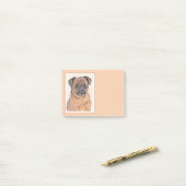 Brussels Griffon Smooth Painting Original Dog Art Post-it Klebezettel (Auf Schreibtisch)