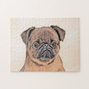 Brussels Griffon Smooth Painting Original Dog Art Puzzle