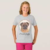 Brussels Griffon Smooth Painting Original Dog Art T-Shirt (Vorne ganz)